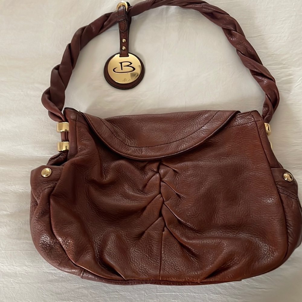 Designer leather hobo bag